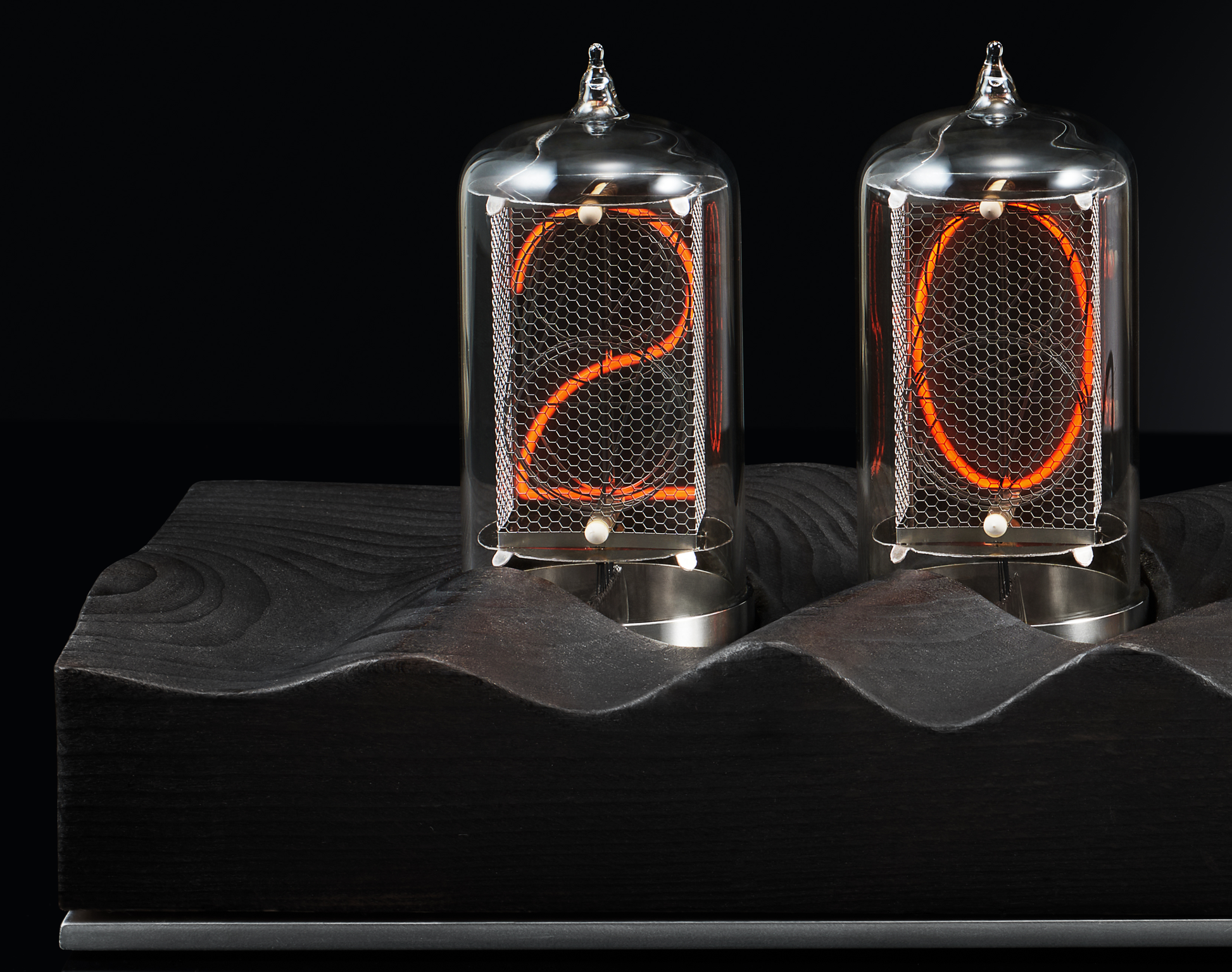 Close up of Nixie clock